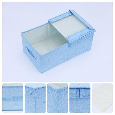 2 Pcs Fabric Storage Bins Cube with Lid and Handle for Shelves Closet, Storage Basket