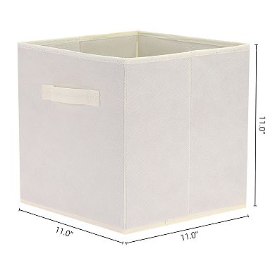 2 Pcs Fabric Storage Cube Bin for Shelves Closet, 11 Inch Square Storage Basket