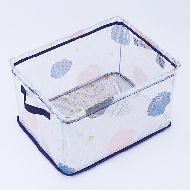 2 Pcs Storage Cube, Storage Bin with Handles for Shelves Closet, Sturdy Storage Basket