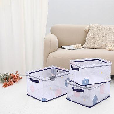 2 Pcs Storage Cube, Storage Bin with Handles for Shelves Closet, Sturdy Storage Basket
