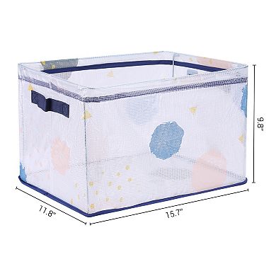 2 Pcs Storage Cube, Storage Bin with Handles for Shelves Closet, Sturdy Storage Basket