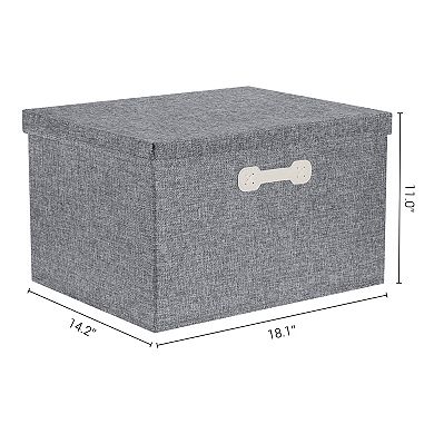 2 Pcs Storage Cube, Fabric Storage Bin with Lid and Handle for Shelves Closet, Basket