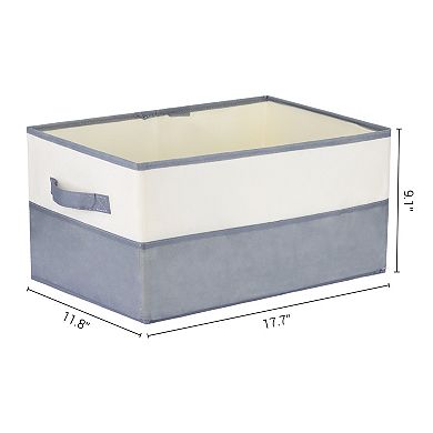 2 Pcs Fabric Storage Cube with Handles, Storage Bin Basket for Shelves Closet Organizing Clothes