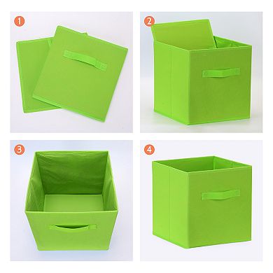 2 Pcs Fabric Storage Cube with Handle, Storage Bin for Shelves Closet, Storage Basket