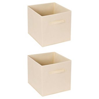 2 pc Fabric Storage Cube with Handle, Storage Bin for Shelves Closet, Storage Basket