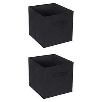 2 pc Fabric Storage Cube with Handle, Storage Bin for Shelves Closet, Storage Basket