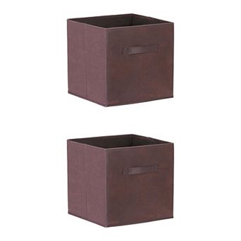 2 pc Fabric Storage Cube with Handle, Storage Bin for Shelves Closet, Storage Basket