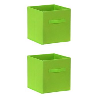 2 pc Fabric Storage Cube with Handle, Storage Bin for Shelves Closet, Storage Basket