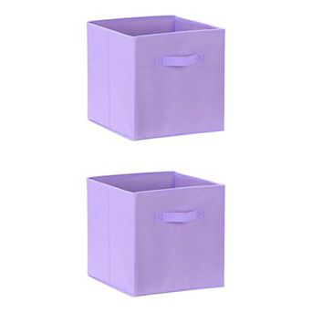 2 pc Fabric Storage Cube with Handle, Storage Bin for Shelves Closet, Storage Basket