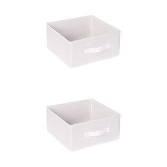 2 pc Fabric Storage Cube with Handle, Storage Bin for Shelves Closet, Storage Basket