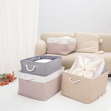 2 Pcs Storage Cube, Fabric Storage Bin with Handles for Closet, Storage Basket