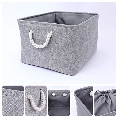 2 Pcs Storage Cube, Fabric Storage Bin with Handles for Closet, Storage Basket