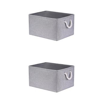 2 pc Storage Cube, Fabric Storage Bin with Handles for Closet, Storage Basket