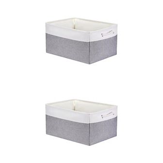 2 pc Storage Cube, Fabric Storage Bin with Handles for Closet, Storage Basket