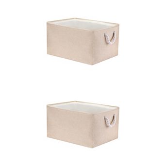 2 pc Storage Cube, Fabric Storage Bin with Handles for Closet, Storage Basket