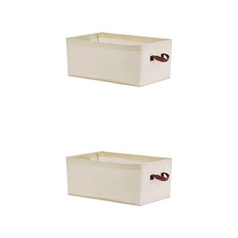 2 pc Storage Cube, Fabric Storage Bin with Handles for Shelves Closet, Storage Basket Shoes