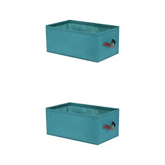 2 pc Storage Cube, Fabric Storage Bin with Handles for Shelves Closet, Storage Basket Shoes