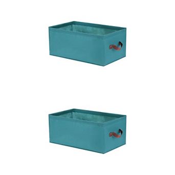 2 pc Storage Cube, Fabric Storage Bin with Handles for Shelves Closet, Storage Basket Shoes