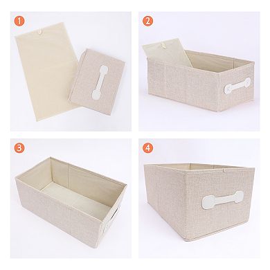 2 Pcs Storage Cube, Fabric Storage Bin with Handles for Shelves, Storage Basket Blankets