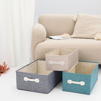 2 Pcs Storage Cube, Fabric Storage Bin with Handles for Shelves, Storage Basket Blankets