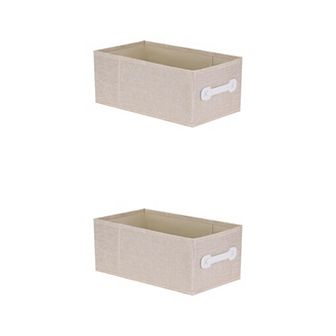 2 pc Storage Cube, Fabric Storage Bin with Handles for Shelves, Storage Basket Blankets
