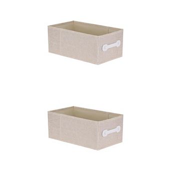 2 pc Storage Cube, Fabric Storage Bin with Handles for Shelves, Storage Basket Blankets