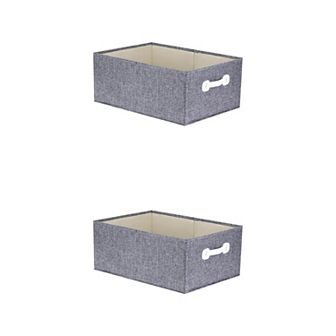 2 pc Storage Cube, Fabric Storage Bin with Handles for Shelves, Storage Basket Blankets