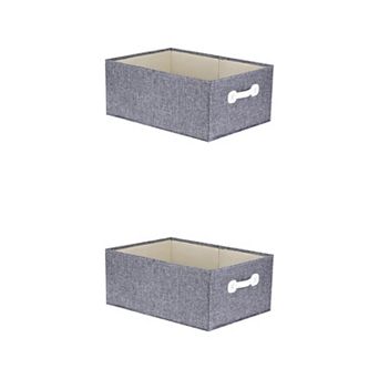 2 pc Storage Cube, Fabric Storage Bin with Handles for Shelves, Storage Basket Blankets