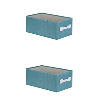 2 pc Storage Cube, Fabric Storage Bin with Handles for Shelves, Storage Basket Blankets