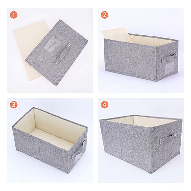 2 Pcs Storage Cube, Fabric Storage Bin with Handles for Shelves Closet, Foldable Storage Basket