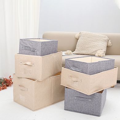 2 Pcs Storage Cube, Fabric Storage Bin with Handles for Shelves Closet, Foldable Storage Basket