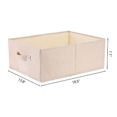 2 Pcs Storage Cube, Fabric Storage Bin with Handles for Shelves Closet, Foldable Storage Basket