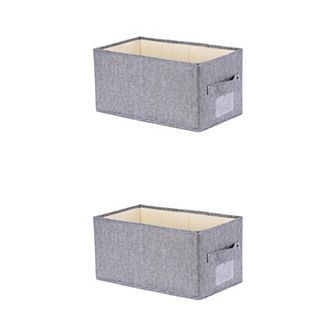 2 pc Storage Cube, Fabric Storage Bin with Handles for Shelves Closet, Foldable Storage Basket