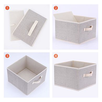 2 Pcs Storage Cube, Storage Bin for Shelves Closet, Storage Basket for Organizing Clothes Blankets