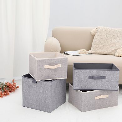2 Pcs Storage Cube, Storage Bin for Shelves Closet, Storage Basket for Organizing Clothes Blankets