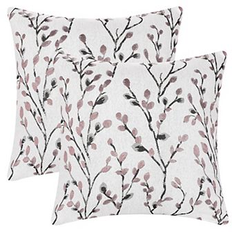 2 pc Classical Embroidery Jacquard Teal Decoration Throw Pillow Cover Pattern Pillow Cases 24" x 24"