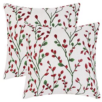 2 pc Classical Embroidery Jacquard Teal Decoration Throw Pillow Cover Pattern Pillow Cases 24" x 24"