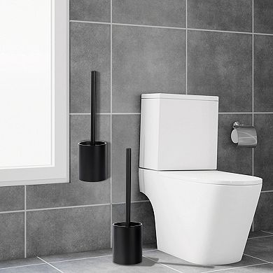 Stainless Steel Toilet Bowl Brush and Holder Wall Mounted Bathroom Essentials Small Scrubber 1 Pack
