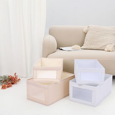 2 Pcs Storage Cube, Decorative Storage Bin, Foldable Storage Basket, Clothing Organizer