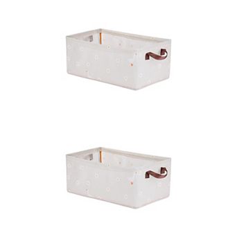 2 pc Storage Cube, Fabric Storage Bins with Handles for Shelves Closet, Storage Basket