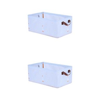 2 pc Storage Cube, Fabric Storage Bins with Handles for Shelves Closet, Storage Basket
