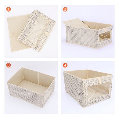 2 Pcs Storage Cube, Fabric Storage Bin for Shelves Closet, Storage Basket for Organizing Clothes