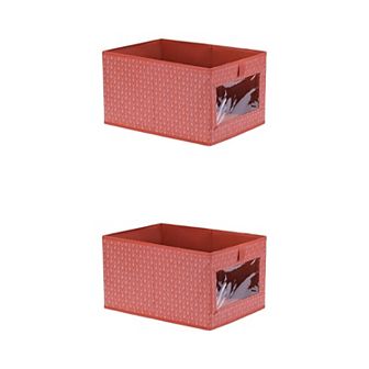 2 pc Storage Cube, Fabric Storage Bin for Shelves Closet, Storage Basket for Organizing Clothes