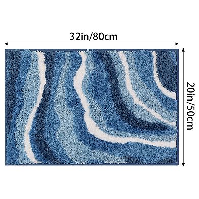 1Pcs Abstract Bathroom Rug, Non-Slip Rugs Bath Mat Thickening Bath Rug Water Absorption Mats 20"x32"