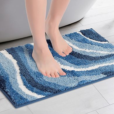 1Pcs Abstract Bathroom Rug, Non-Slip Rugs Bath Mat Thickening Bath Rug Water Absorption Mats 20"x32"