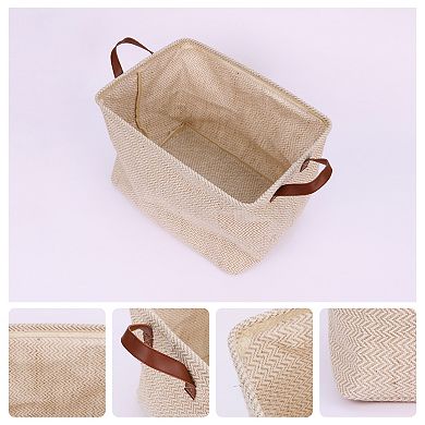 2 Pcs Fabric Storage Cube with Handles, Storage Bin for Shelves Closet, Storage Basket