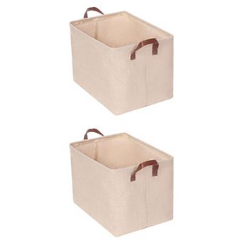 2 pc Fabric Storage Cube with Handles, Storage Bin for Shelves Closet, Storage Basket