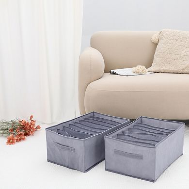 2 Pcs Storage Cube Fabric Storage Bin with Handles for Shelves Closet, Storage Basket