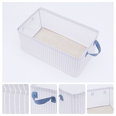 2 Pcs Storage Cube, Storage Bin with Handles, Sturdy Foldable Storage Basket Blanket