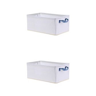 2 pc Storage Cube, Storage Bin with Handles, Sturdy Foldable Storage Basket Blanket